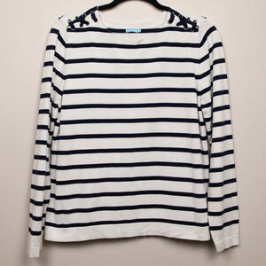 J. McLaughlin nautical stripe sweater-XL